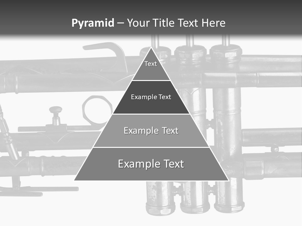 A Trumpet On A Black And White Background PowerPoint Template