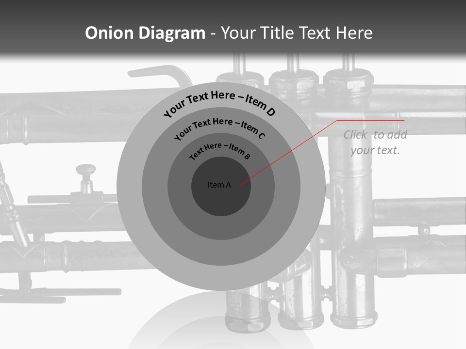 A Trumpet On A Black And White Background PowerPoint Template