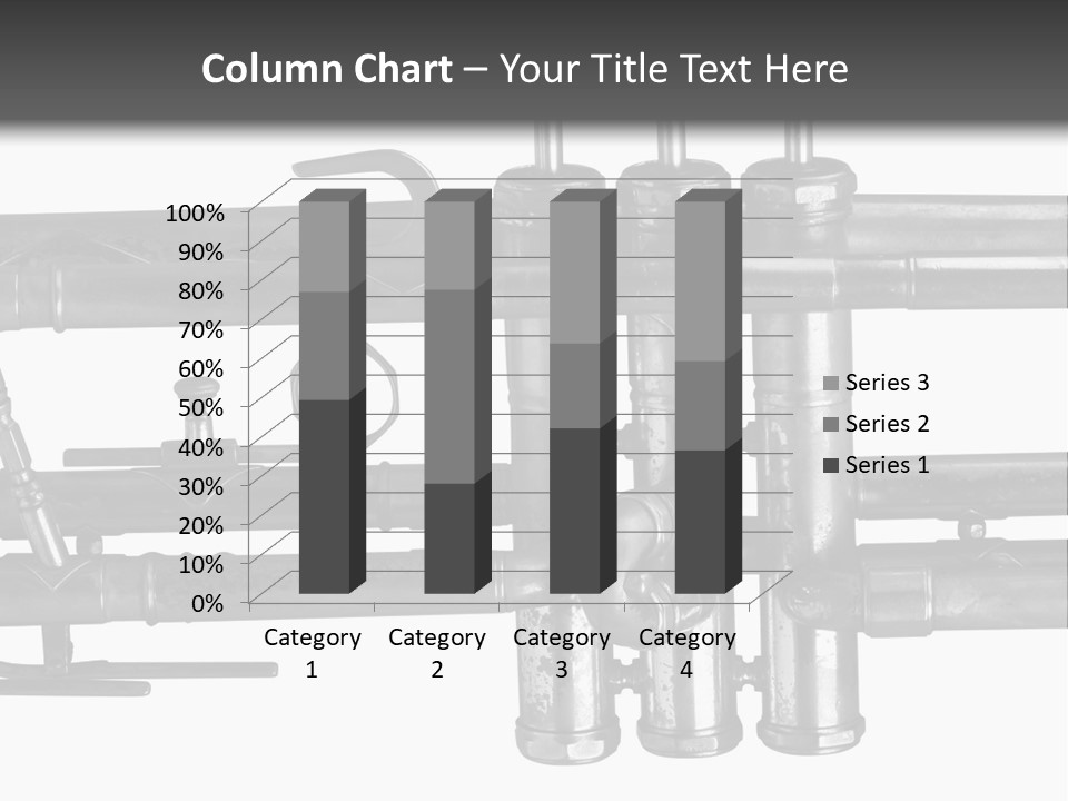 A Trumpet On A Black And White Background PowerPoint Template