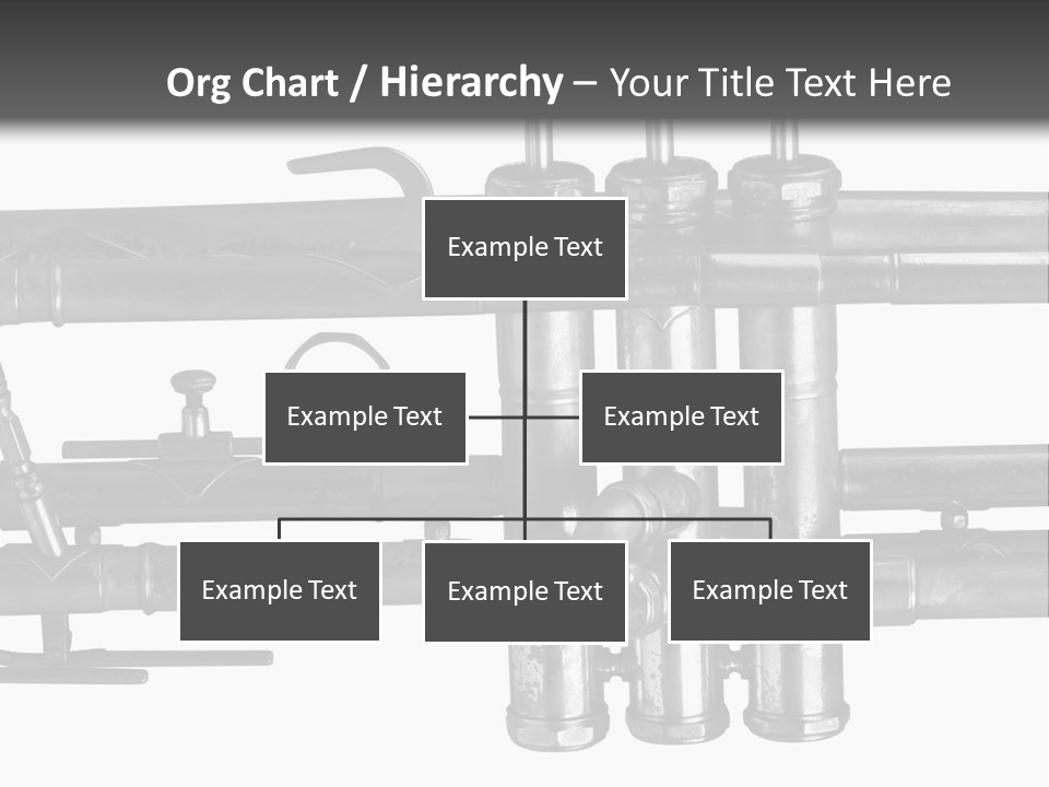 A Trumpet On A Black And White Background PowerPoint Template