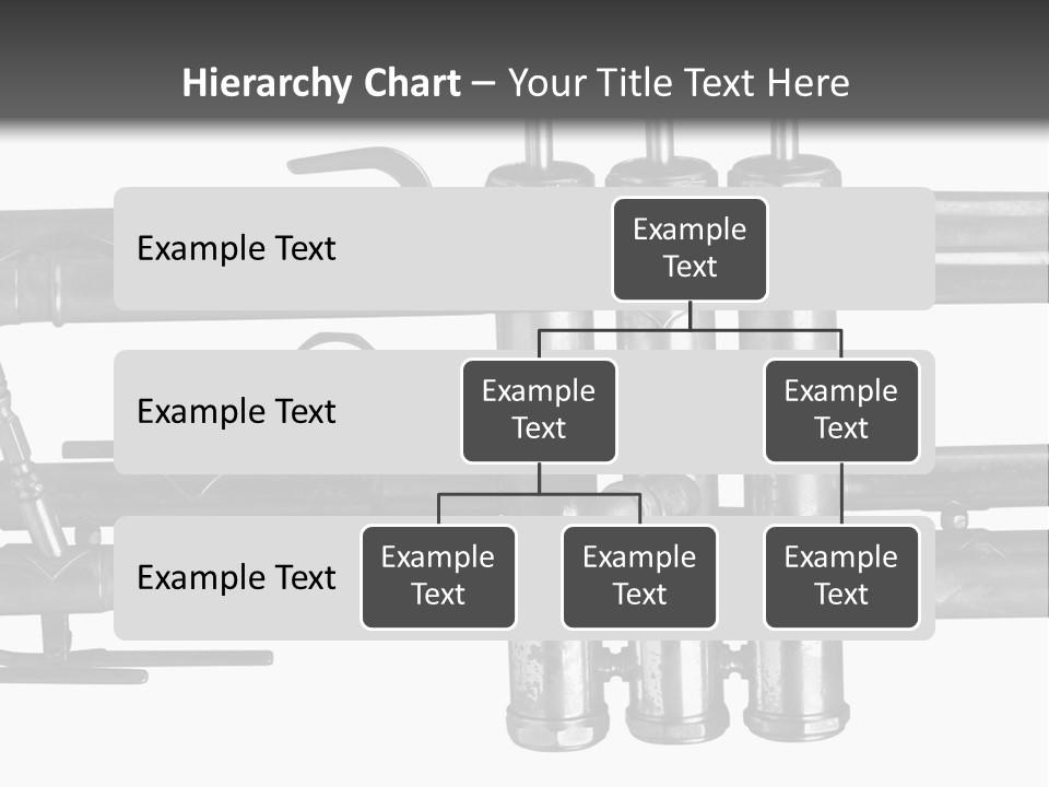A Trumpet On A Black And White Background PowerPoint Template