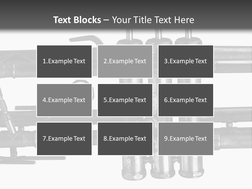 A Trumpet On A Black And White Background PowerPoint Template