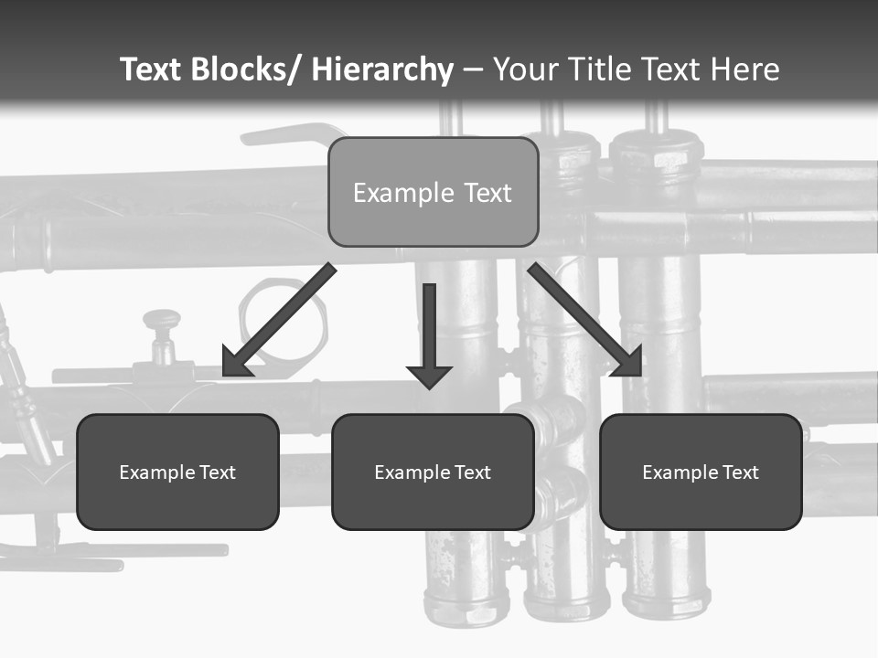 A Trumpet On A Black And White Background PowerPoint Template