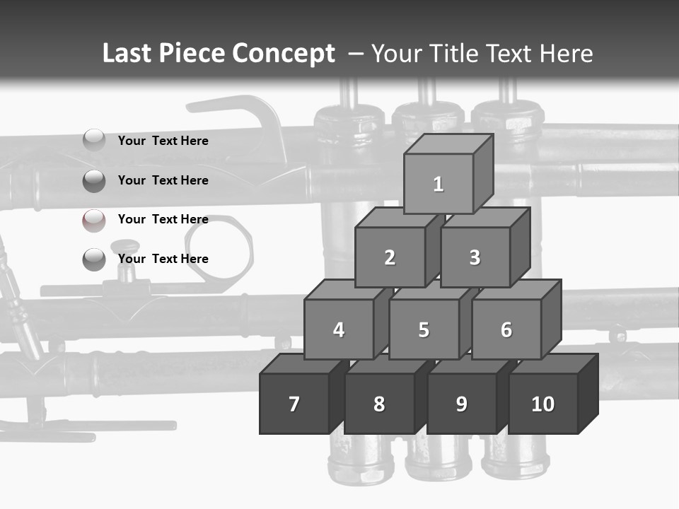 A Trumpet On A Black And White Background PowerPoint Template