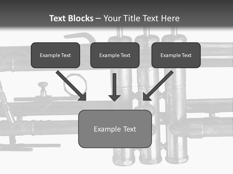 A Trumpet On A Black And White Background PowerPoint Template