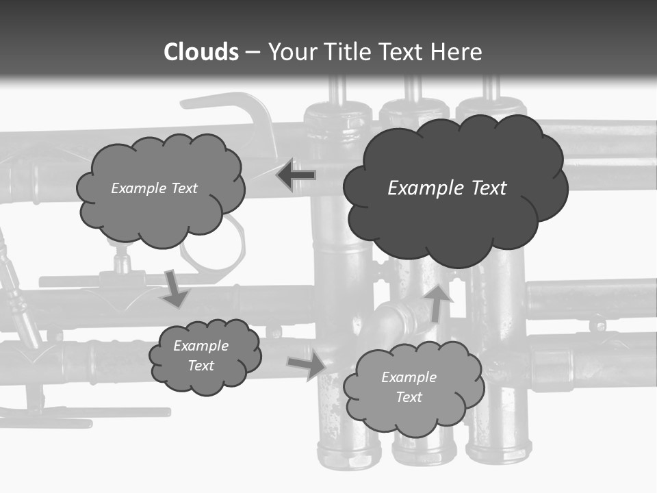 A Trumpet On A Black And White Background PowerPoint Template