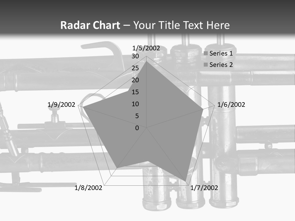 A Trumpet On A Black And White Background PowerPoint Template