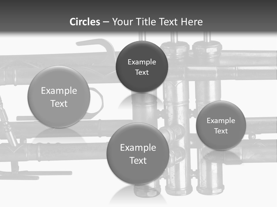 A Trumpet On A Black And White Background PowerPoint Template