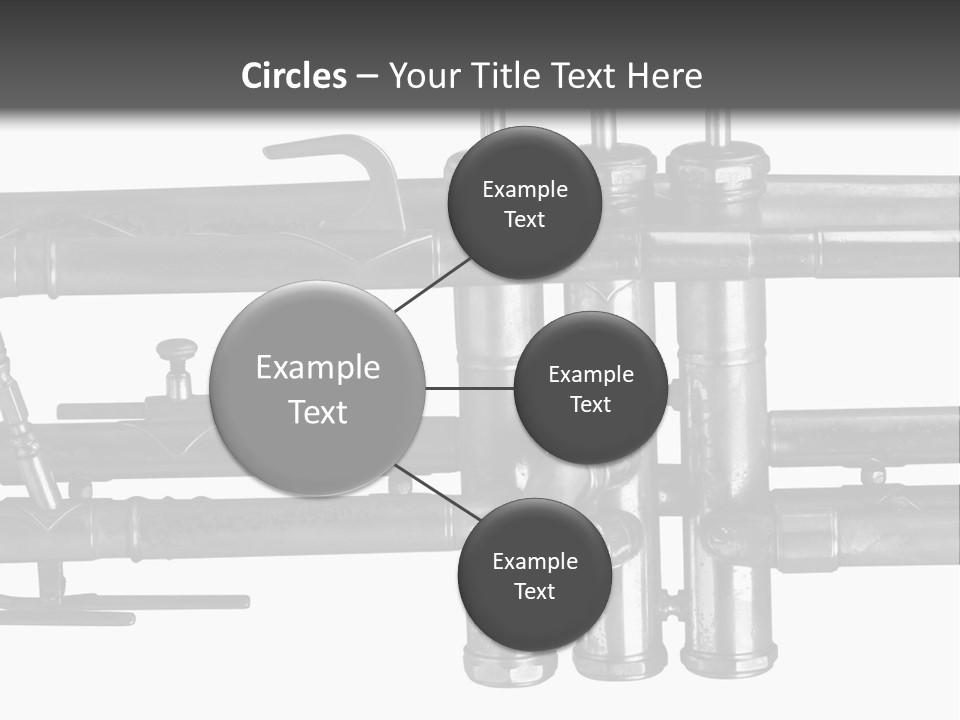 A Trumpet On A Black And White Background PowerPoint Template