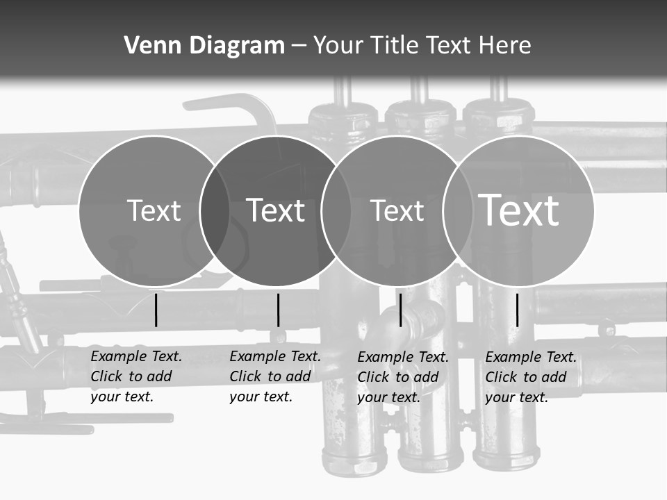 A Trumpet On A Black And White Background PowerPoint Template