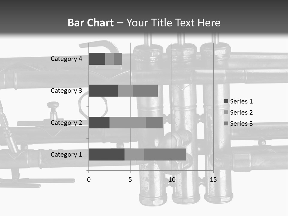 A Trumpet On A Black And White Background PowerPoint Template