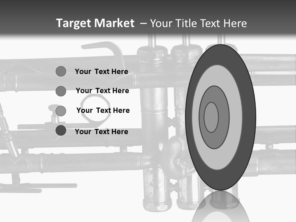 A Trumpet On A Black And White Background PowerPoint Template