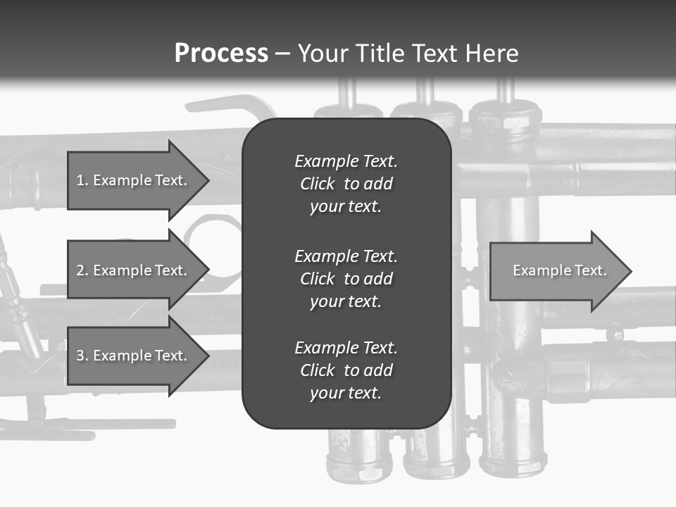 A Trumpet On A Black And White Background PowerPoint Template