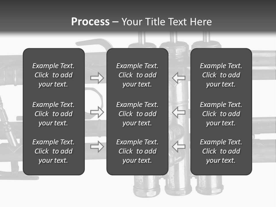 A Trumpet On A Black And White Background PowerPoint Template