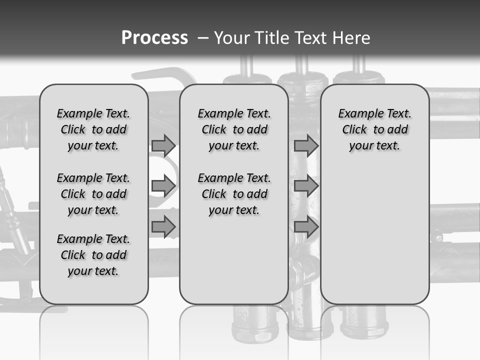 A Trumpet On A Black And White Background PowerPoint Template