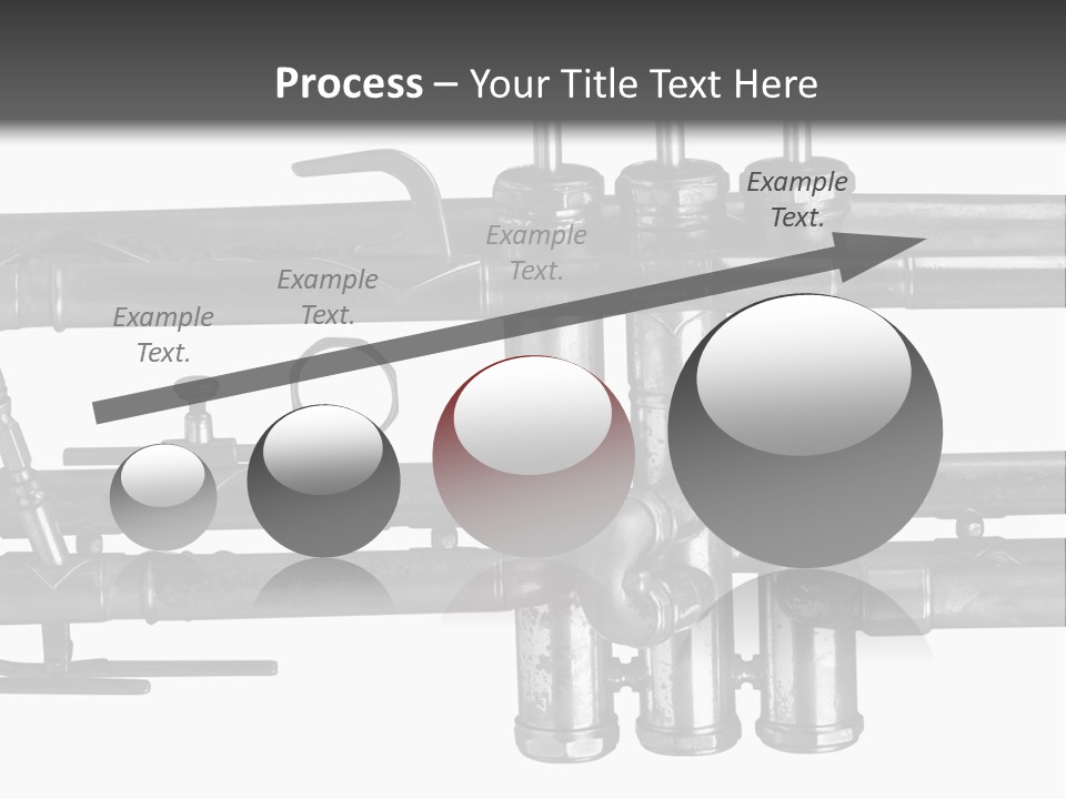 A Trumpet On A Black And White Background PowerPoint Template