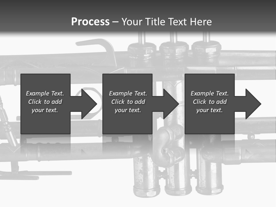 A Trumpet On A Black And White Background PowerPoint Template