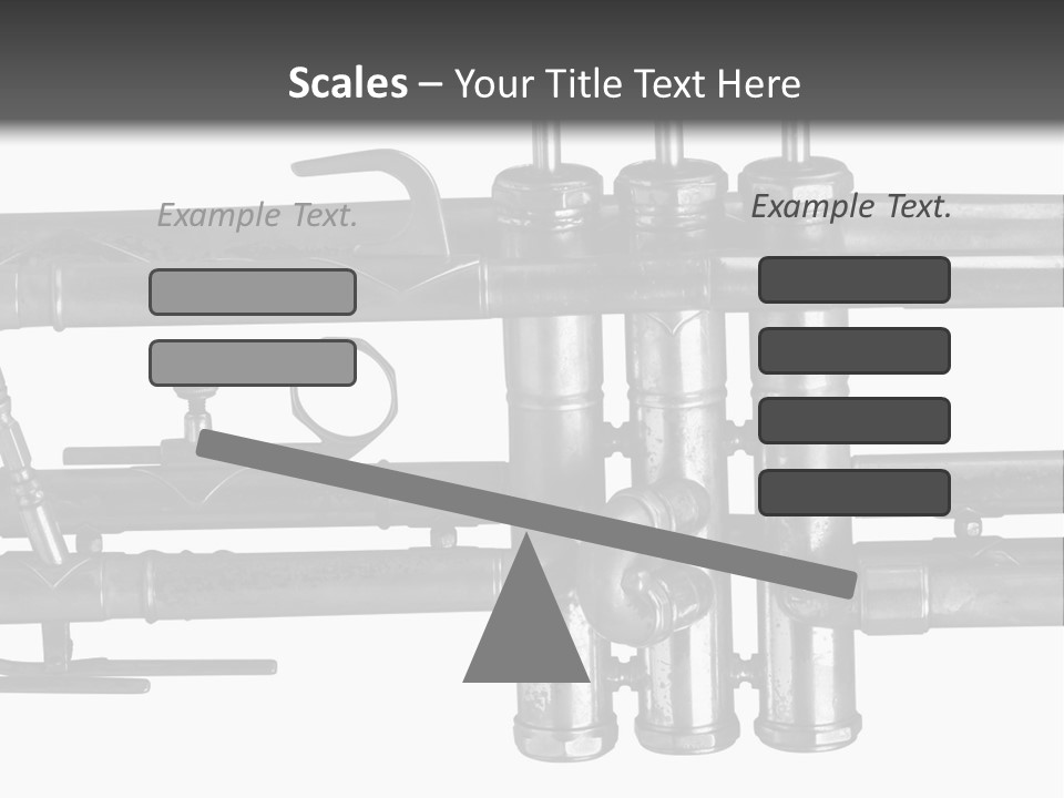 A Trumpet On A Black And White Background PowerPoint Template