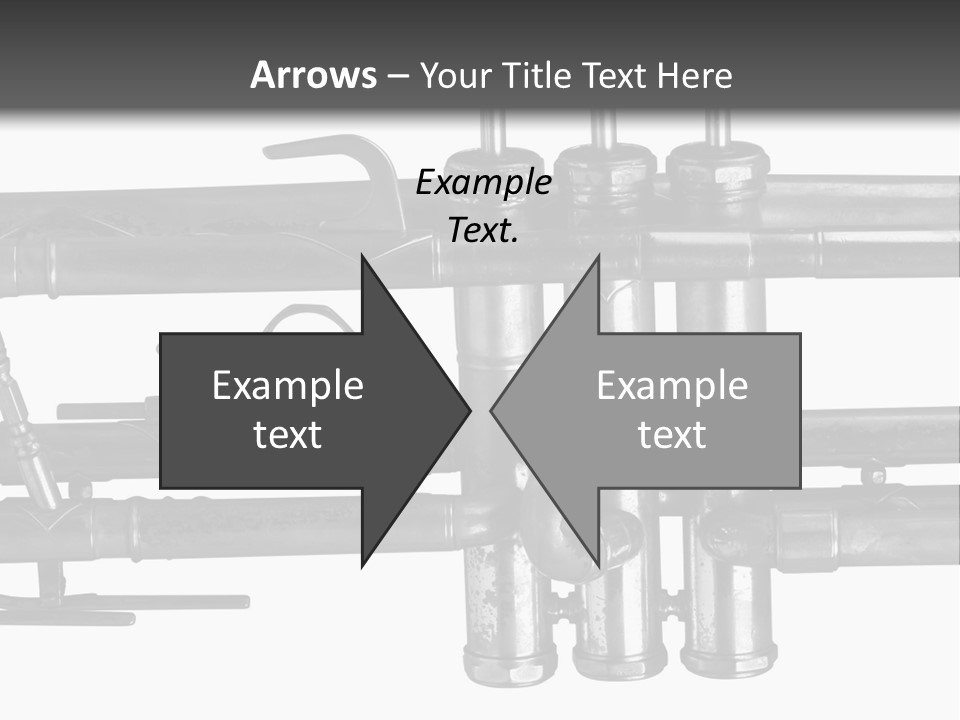 A Trumpet On A Black And White Background PowerPoint Template