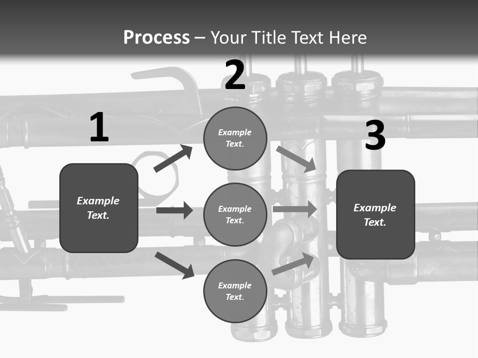 A Trumpet On A Black And White Background PowerPoint Template