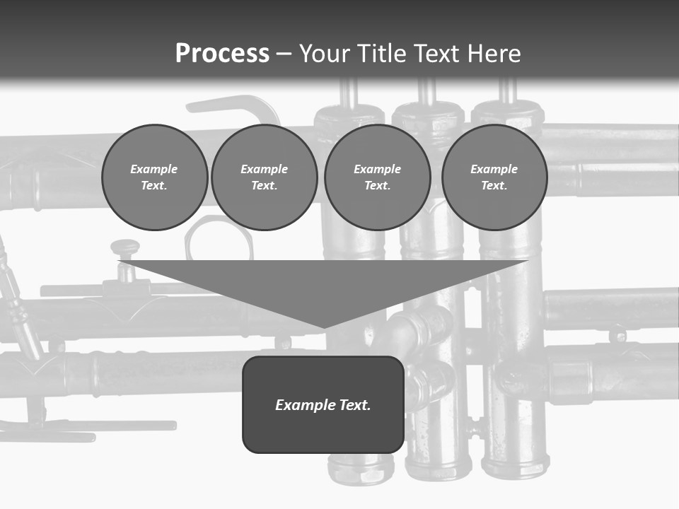 A Trumpet On A Black And White Background PowerPoint Template