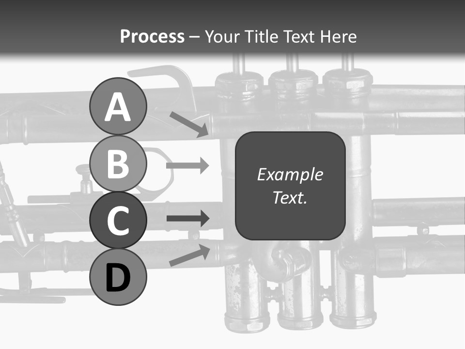 A Trumpet On A Black And White Background PowerPoint Template