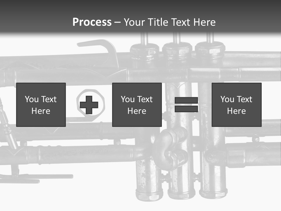 A Trumpet On A Black And White Background PowerPoint Template