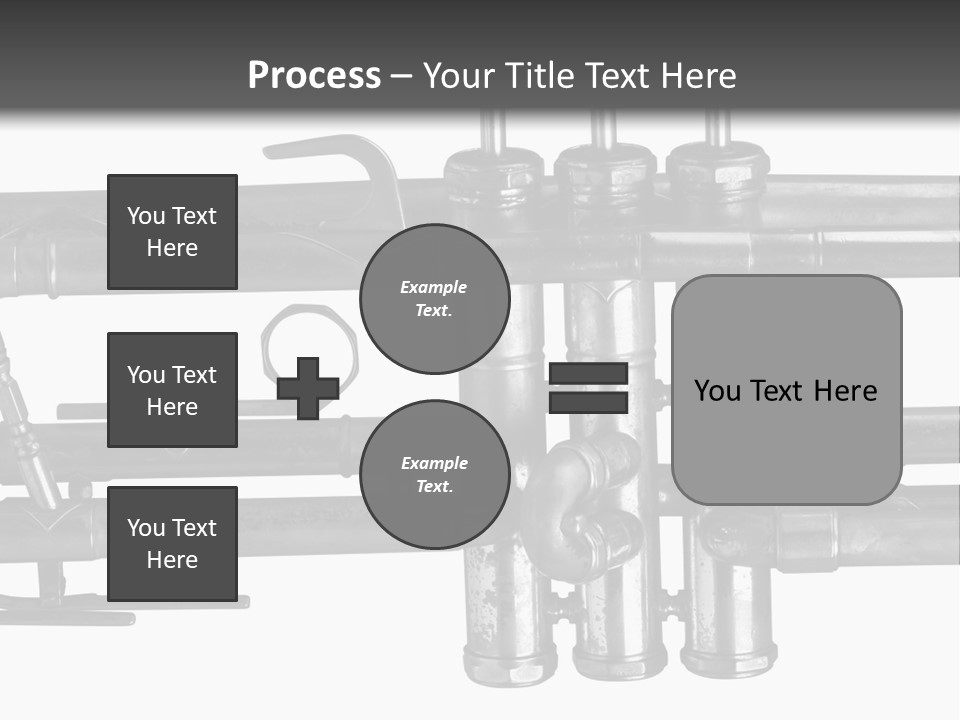 A Trumpet On A Black And White Background PowerPoint Template
