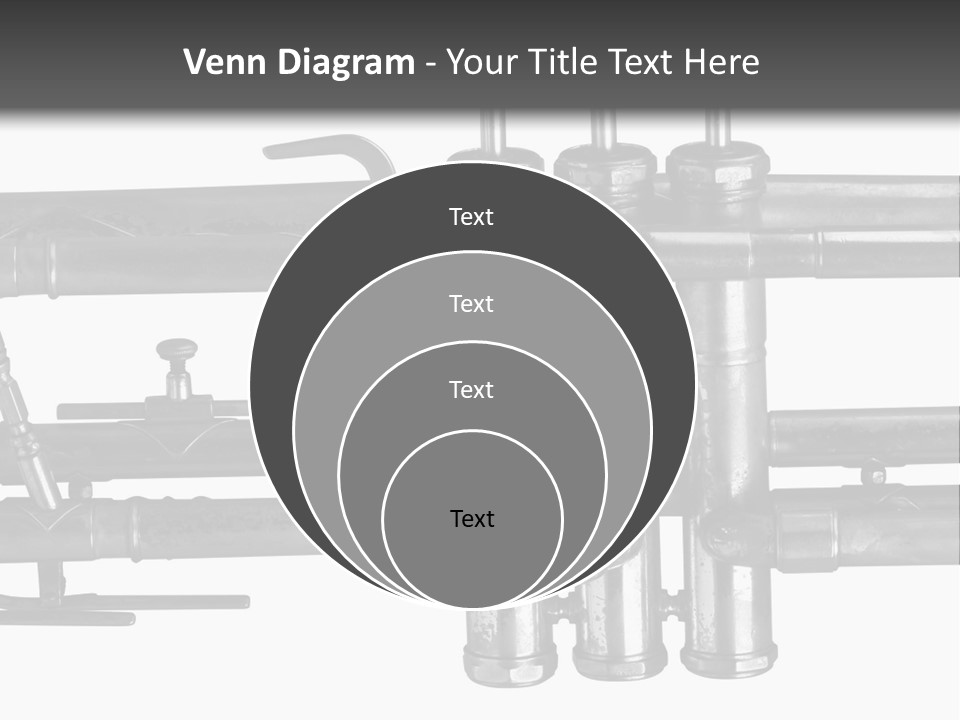 A Trumpet On A Black And White Background PowerPoint Template