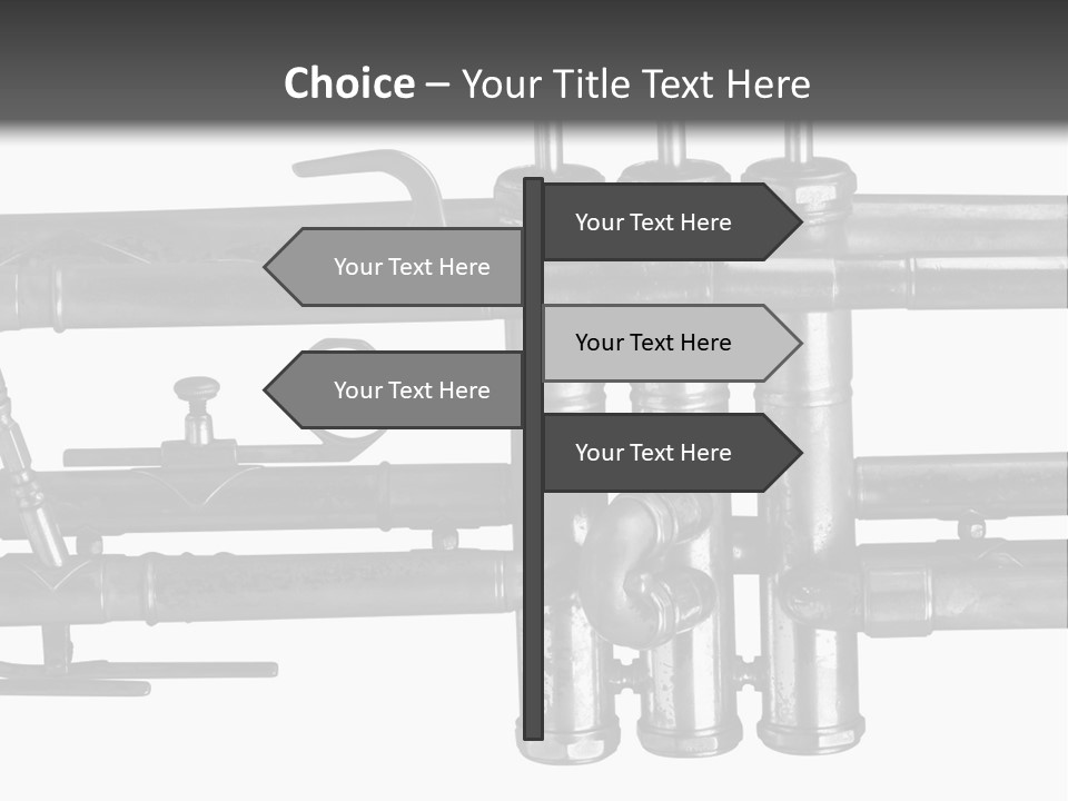 A Trumpet On A Black And White Background PowerPoint Template