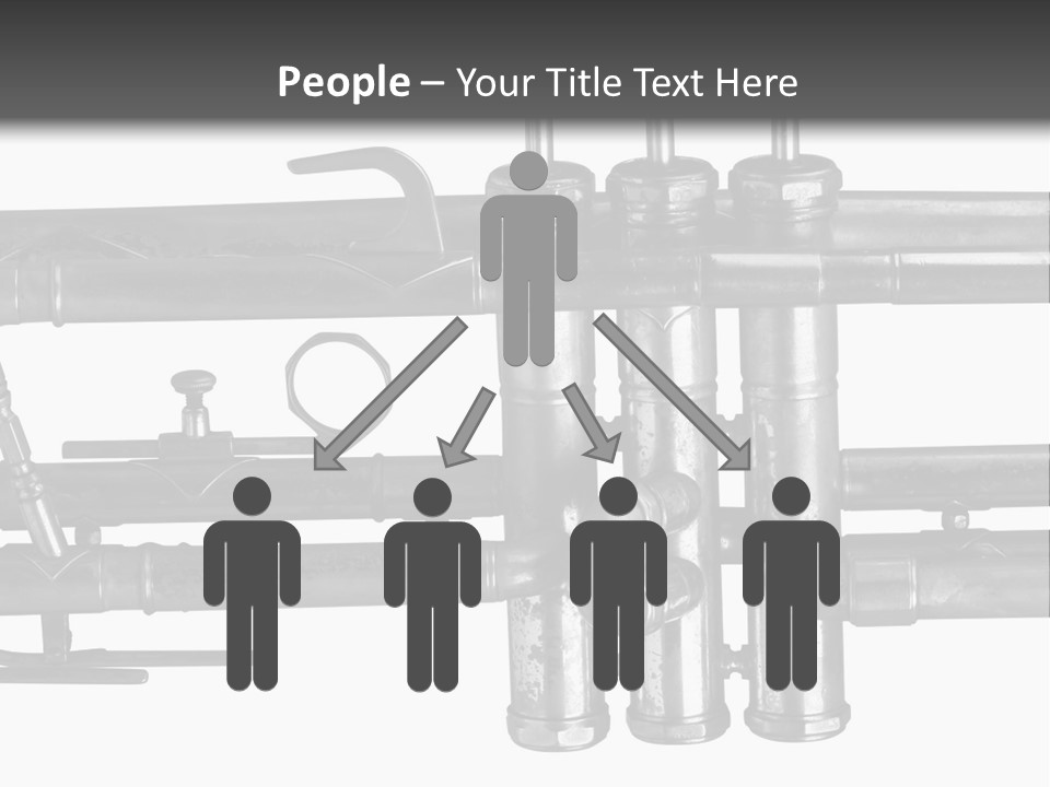 A Trumpet On A Black And White Background PowerPoint Template