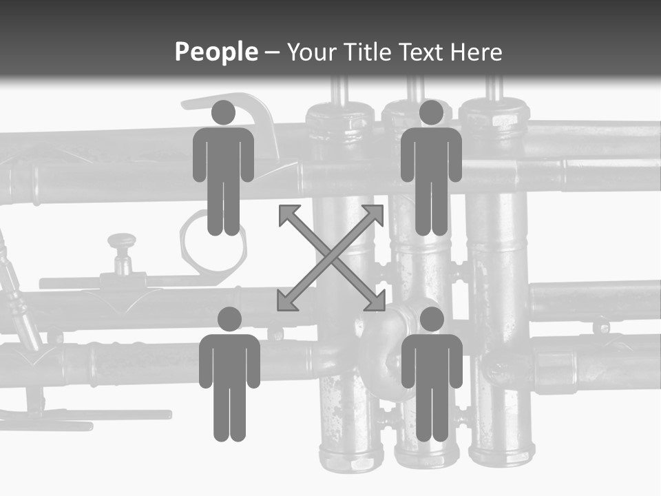 A Trumpet On A Black And White Background PowerPoint Template