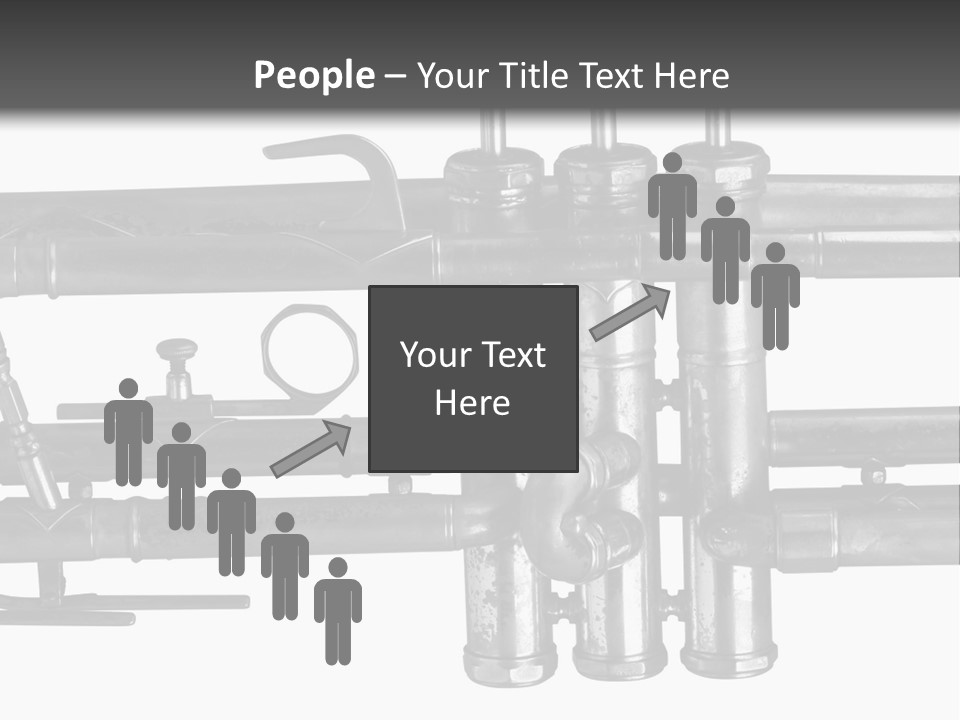 A Trumpet On A Black And White Background PowerPoint Template