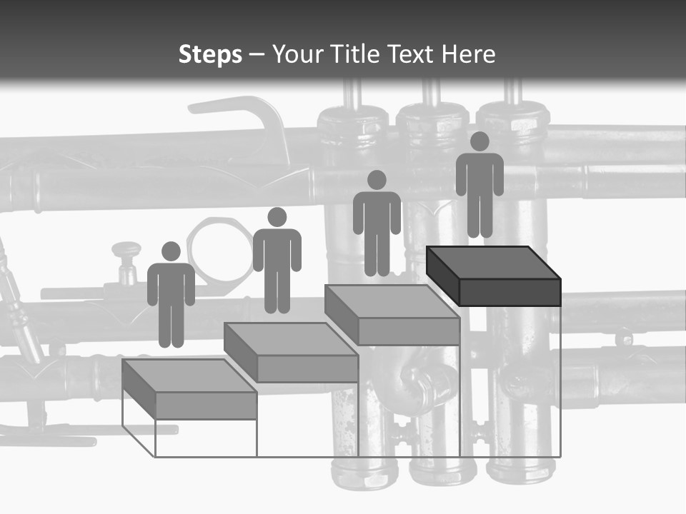 A Trumpet On A Black And White Background PowerPoint Template