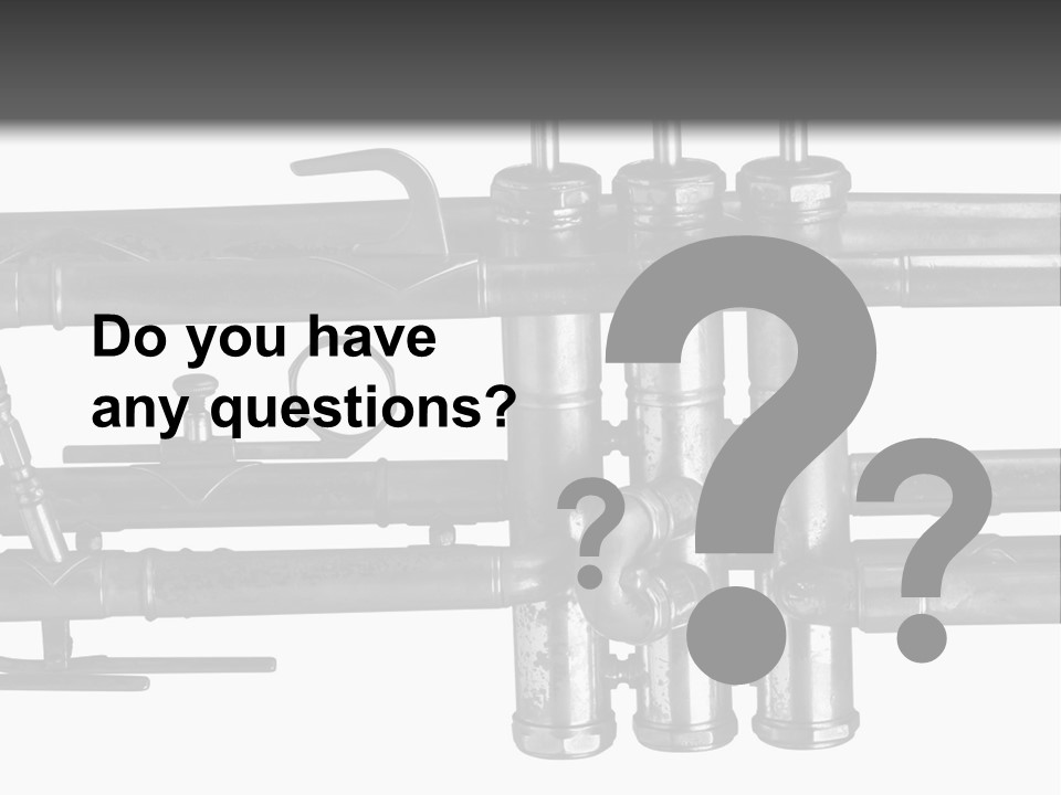 A Trumpet On A Black And White Background PowerPoint Template