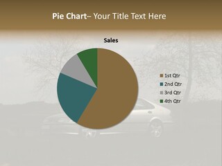 A Silver Car Is Parked In A Field PowerPoint Template