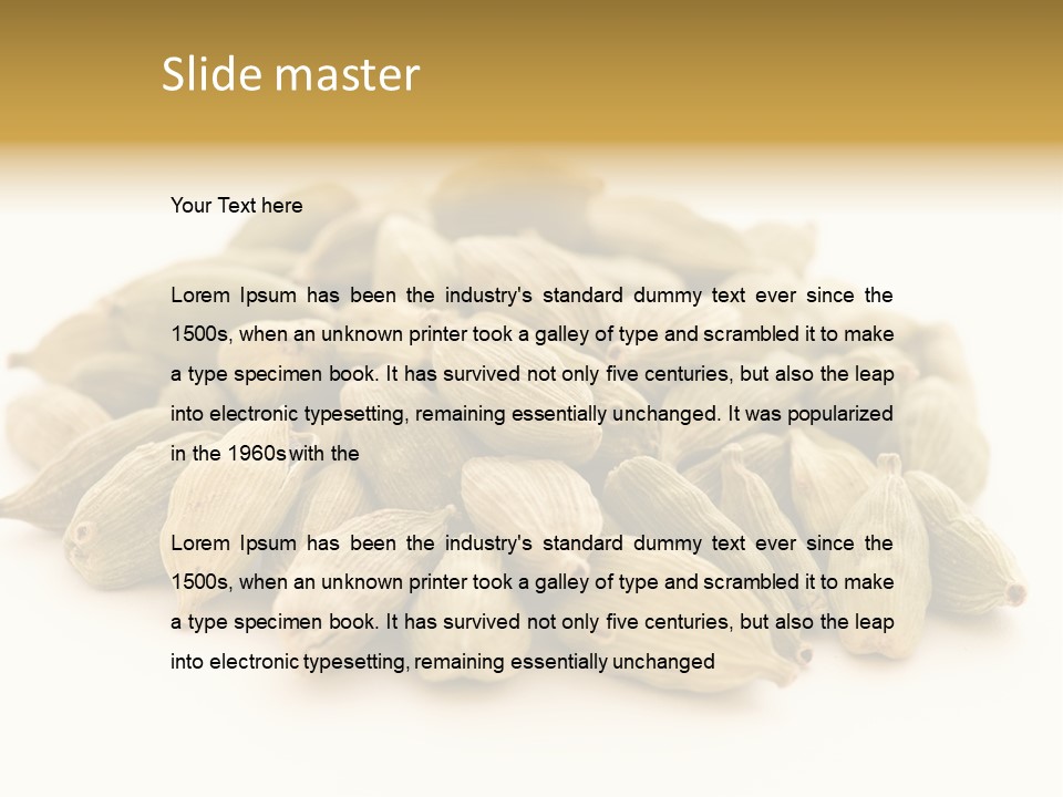 Text Free Space Closeup Fresh PowerPoint Template