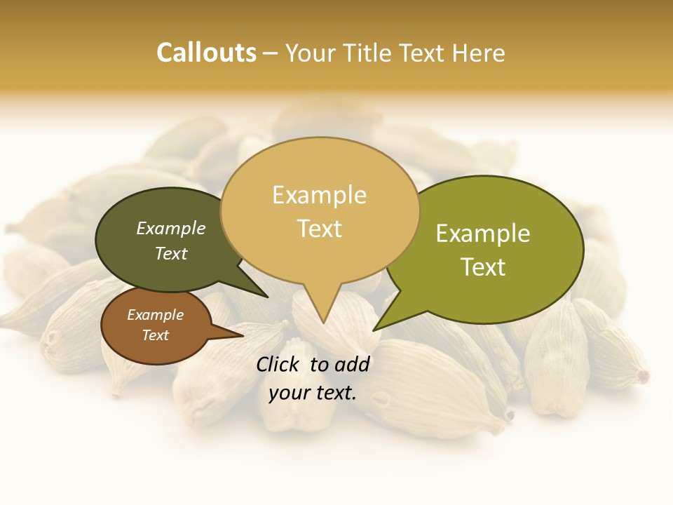 Text Free Space Closeup Fresh PowerPoint Template