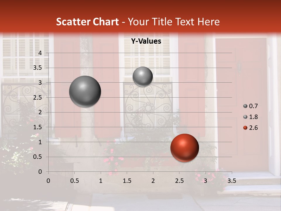 A House With Red Shutters And Windows PowerPoint Template