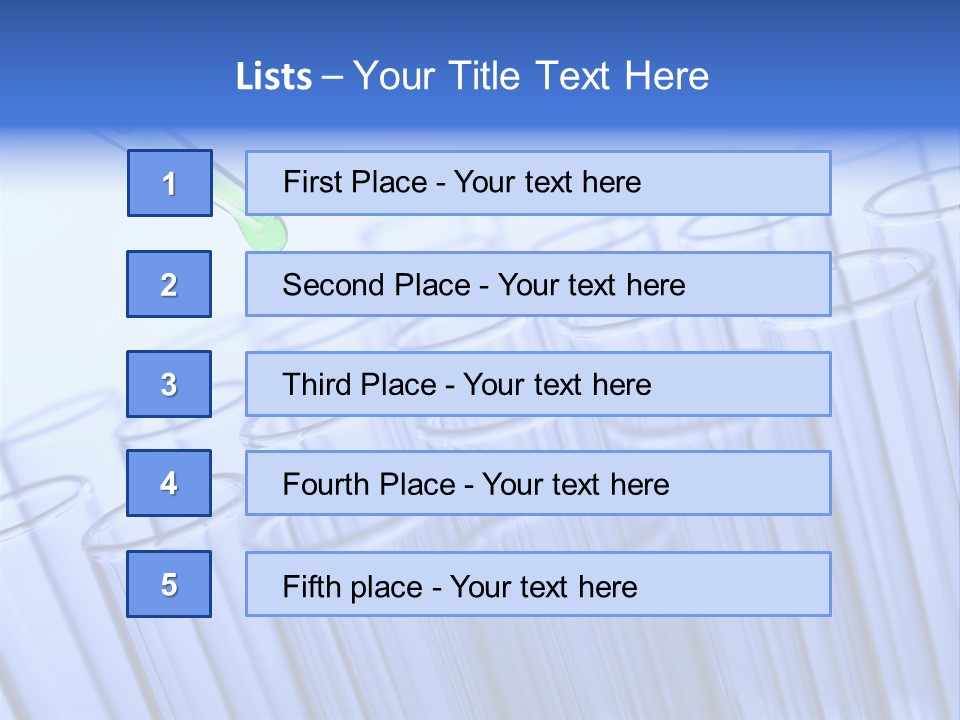 A Group Of Test Tubes Filled With Liquid PowerPoint Template