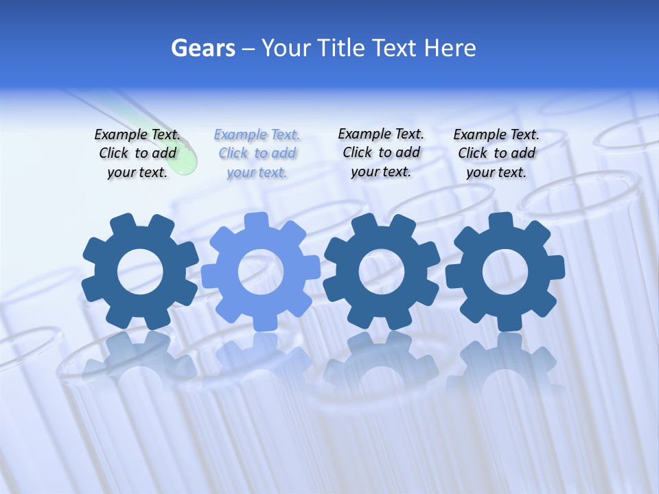 A Group Of Test Tubes Filled With Liquid PowerPoint Template