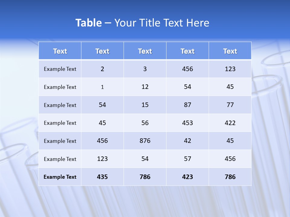 A Group Of Test Tubes Filled With Liquid PowerPoint Template