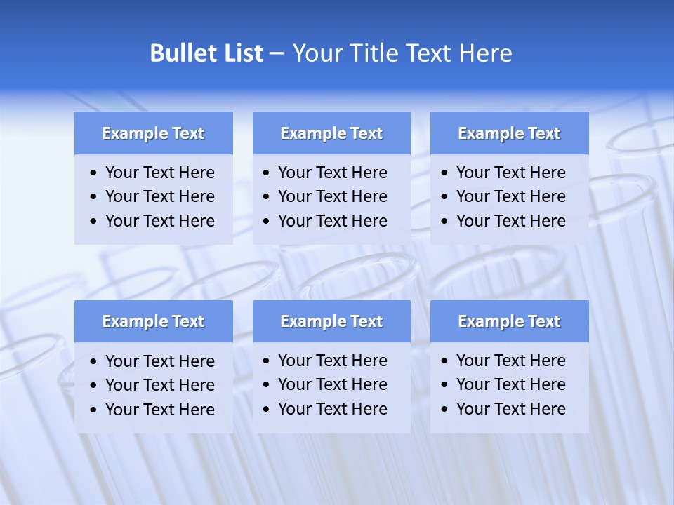 A Group Of Test Tubes Filled With Liquid PowerPoint Template