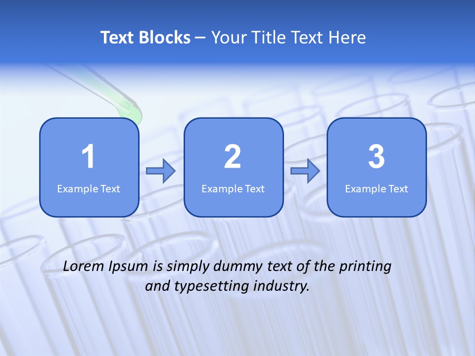 A Group Of Test Tubes Filled With Liquid PowerPoint Template