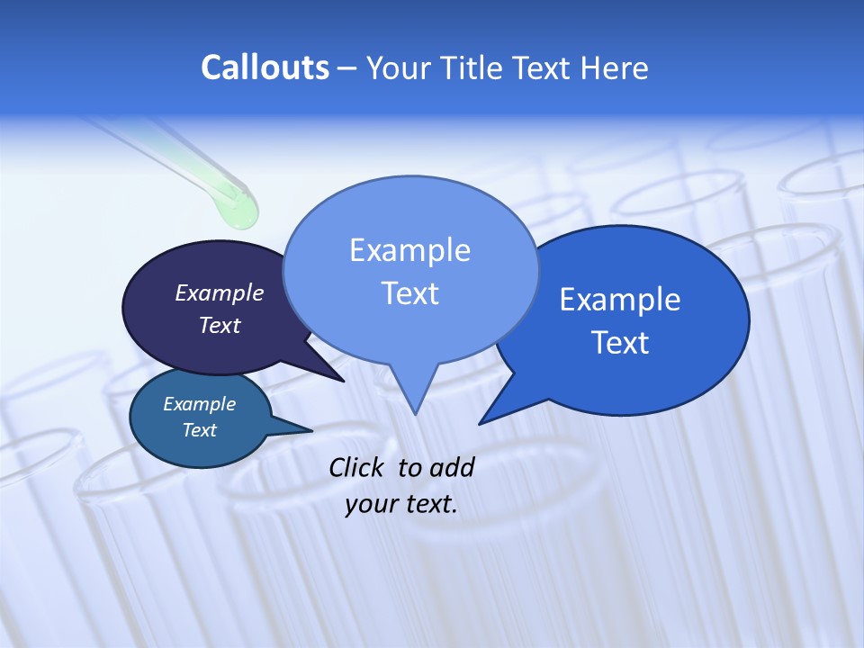 A Group Of Test Tubes Filled With Liquid PowerPoint Template