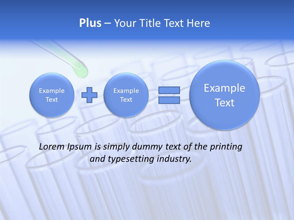 A Group Of Test Tubes Filled With Liquid PowerPoint Template