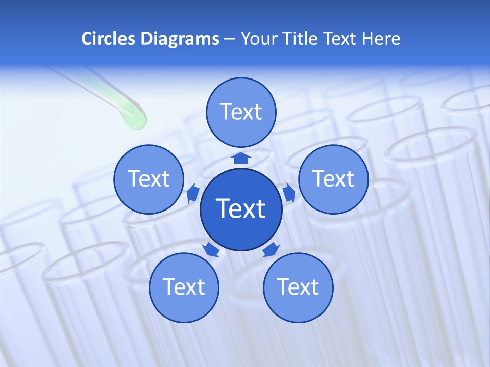 A Group Of Test Tubes Filled With Liquid PowerPoint Template