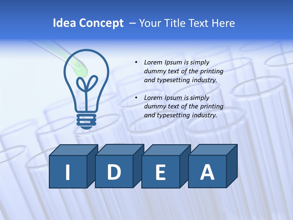 A Group Of Test Tubes Filled With Liquid PowerPoint Template