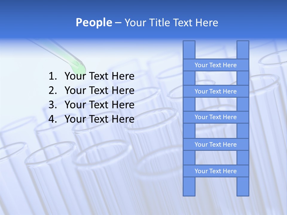 A Group Of Test Tubes Filled With Liquid PowerPoint Template