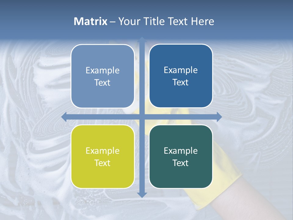 A Hand With Yellow Gloves Holding A Sponge Powerpoint Template PowerPoint Template